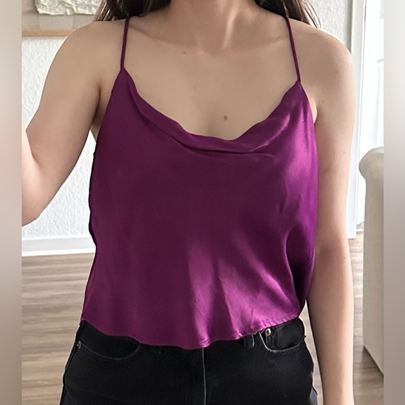Zara Satin Open Back Top - Picture 3 of 4